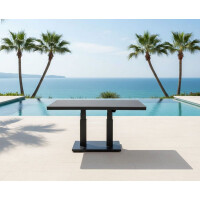 Lesli Living Hub-Loungetisch Geneva Negro anthrazit/grau 140