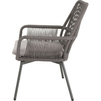Lesli Living Stapelstuhl Silas Grey im 4er-Set Rope grau 6