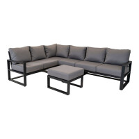 Lesli Living Dining-Eck-Lounge-Set "Tormenta Negro&quot