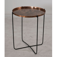 Lesli Living Beistelltisch "Old Copper" Kupfer ø 40,5 cm 3