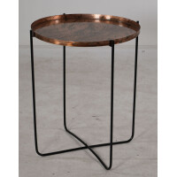 Lesli Living Beistelltisch "Old Copper" Kupfer ø 40,5 cm 6