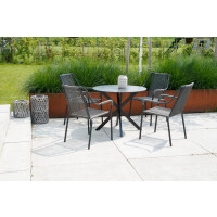 Lesli Living Gartentisch Diningtisch "Crest" ø 90 cm 7