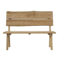 Lesli Living Gartenbank, Rustikal-Bank Baumstamm, Teak 130 c