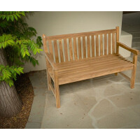 Lesli Living Landhausbank Cardiff 130 cm Teak C-Grade 4