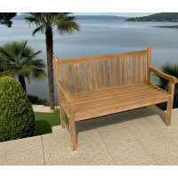 Lesli Living Landhausbank Cardiff 130 cm Teak C-Grade 5