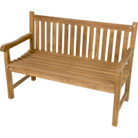 Lesli Living Landhausbank Cardiff 130 cm Teak C-Grade 7