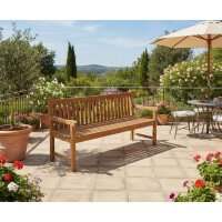 Lesli Living Landhausbank Cardiff 180 cm Teak C-Grade 4