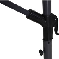 Lesli Living Ampelschirm + Kreuzfuß-Ständer "Gemini Ecru" Ecru ø300cm 5