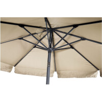 Lesli Living Sonnenschirm "Libra Ecru" Ecru Ø 3m mit UV-Schutz 30+ 4