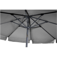 Lesli Living Sonnenschirm "Libra Grey" Grau Ø 3m mit UV-Schutz 30+ 3