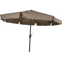 Lesli Living Sonnenschirm "Libra Taupe" Taupe Ø 3m mit UV-Schutz 30+ 3