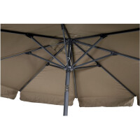 Lesli Living Sonnenschirm "Libra Taupe" Taupe Ø 3m mit UV-Schutz 30+ 4
