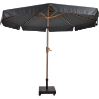 Lesli Living Sonnenschirm "Libra Grey Woodlook" Ø 3m mit UV-Schutz 30+ 4