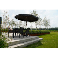 Lesli Living Sonnenschirm "Libra Grey Woodlook" Ø 3m mit UV-Schutz 30+ 6
