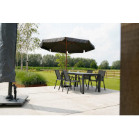 Lesli Living Sonnenschirm "Libra Grey Woodlook" Ø 3m mit UV-Schutz 30+ 7