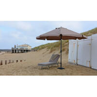 Lesli Living Sonnenschirm "Libra Taupe"  Ø 3,5 m mit UV-Schutz 30+ 5