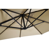 Lesli Living Ampelschirm incl. Kreuzfuß-Ständer "Libra" Ecru  2,5x2,5m 3