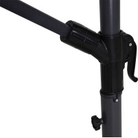 Lesli Living Ampelschirm incl. Kreuzfuß-Ständer "Libra" Ecru  2,5x2,5m 5
