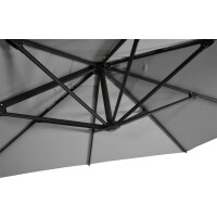 Lesli Living Ampelschirm incl. Kreuzfuß-Ständer "Libra" Grey 2,5x2,5m 3