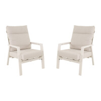 Lesli Living Loungesessel im 2er-Set  "Ohio Crema"