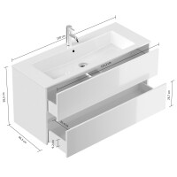 Badmöbel Waschplatz inkl Mineralgussbecken Limes 120 cm
