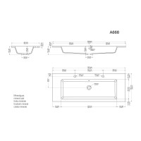 Badmöbel Doppel-Waschtisch 2 Hahn Limes 120 cm Grafit 7