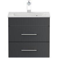 Badmöbel Waschplatz Breite: 50 cm "Portus 500 SlimLine" Grafit