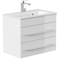 Badmöbel Waschplatz "Portus 600 SlimLine" 60 cm weiß Hochglanz