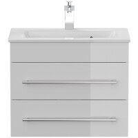 Badmöbel Waschplatz "Portus 600 SlimLine" 60 cm weiß Hochglanz