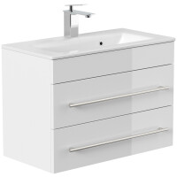 Badmöbel Waschplatz "Portus 700 SlimLine" 70 cm weiß Hochglanz