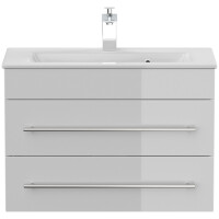 Badmöbel Waschplatz "Portus 700 SlimLine" 70 cm weiß Hochglanz