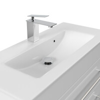 Badmöbel Waschplatz "Portus 800 SlimLine" 80 cm weiß Hochglanz