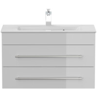 Badmöbel Waschplatz "Portus 800 SlimLine" 80 cm weiß Hochglanz