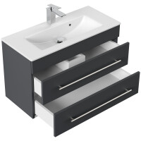 Badmöbel Waschplatz "Portus 800 SlimLine" 80 cm Grafit