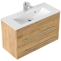 Badmöbel Waschplatz "Portus 800 SlimLine" 80 cm Eiche Gold