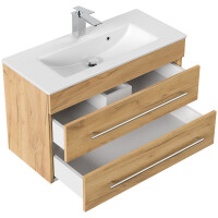 Badmöbel Waschplatz "Portus 800 SlimLine" 80 cm Eiche Gold