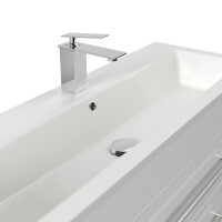 Badmöbel Waschplatz "Portus 1000 SlimLine" 100 cm weiß Hochglanz