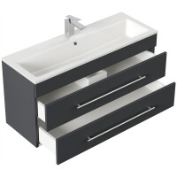 Badmöbel Waschplatz "Portus 1000 SlimLine" 100 cm Grafit