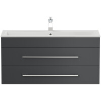Badmöbel Waschplatz "Portus 1000 SlimLine" 100 cm Grafit