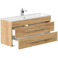 Badmöbel Waschplatz "Portus 1000 SlimLine" 100 cm Eiche Gold