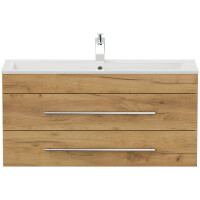 Badmöbel Waschplatz "Portus 1000 SlimLine" 100 cm Eiche Gold
