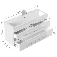 Badmöbel Waschplatz "Portus 1000 SlimLine" 100 cm Eiche Gold