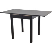 Auszugs-Esstisch Schwarz 67-127 cm gallery