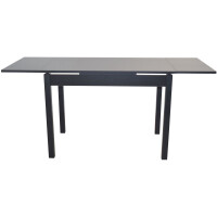 Auszugs-Esszimmertisch, Schwarz 104-164 cm 4