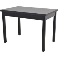Auszugs-Esszimmertisch, Schwarz 104-164 cm 5