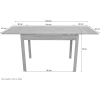 Auszugs-Esszimmertisch, Schwarz 104-164 cm 6
