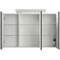 Badezimmer Spiegelschrank 3-türig/ LED-Acrylglaslampe/ 