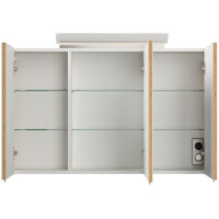 Badezimmer Spiegelschrank 3-türig/ LED-Acrylglaslampe/ 