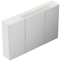 Badezimmer Spiegelschrank 3-türig LED-Acryllampe 120cm 