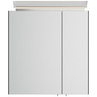 Badezimmer Spiegelschrank 2-türig LED-Lampe 60 cm Grafi